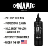 Dynamic Ganga Black Tattoo Ink - 8 oz. Bottle