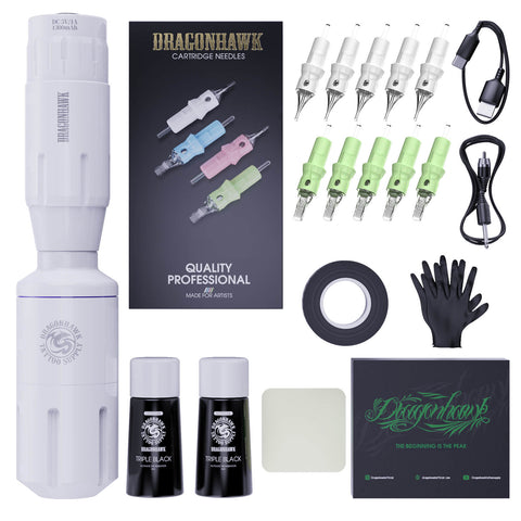 Tattoo Kit | Dragonhawk S1 Tattoo Machine Pen Starter Bundle