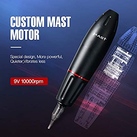 Mast Tattoo Archer Wireless Battery Pen Rotary Cartridge Tattoo Machine  With LED Display Permanent Make Up Machine Accessories